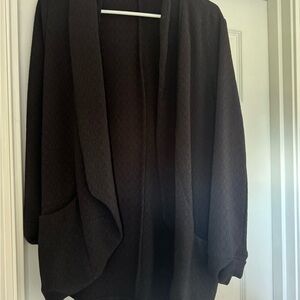 Lush Black Blazer Cardigan